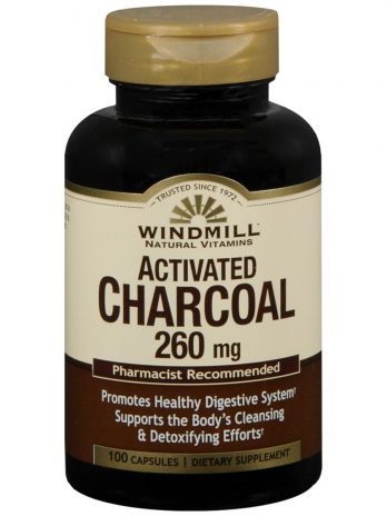 Activated Charcoal 260 mg. Capsules – 100’s